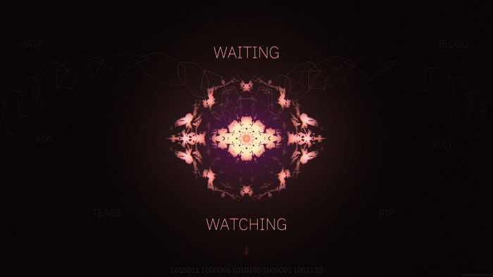 abstract geometry glitch art satanic cyber evil dark 2k