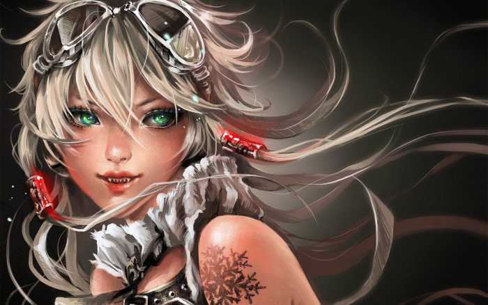 art cyber dark girl horror original punk sci tattoo