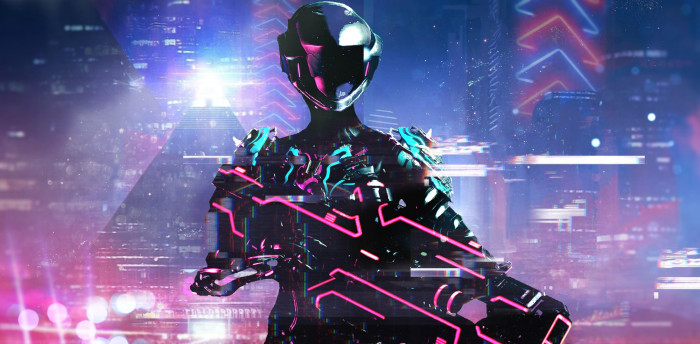 Art Neon Warframe Cyber Cyberpunk Retrowave 2k