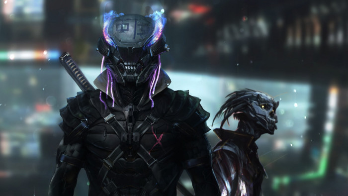 Future Robot Costume Helmet Fantasy Art Fiction Cyborg