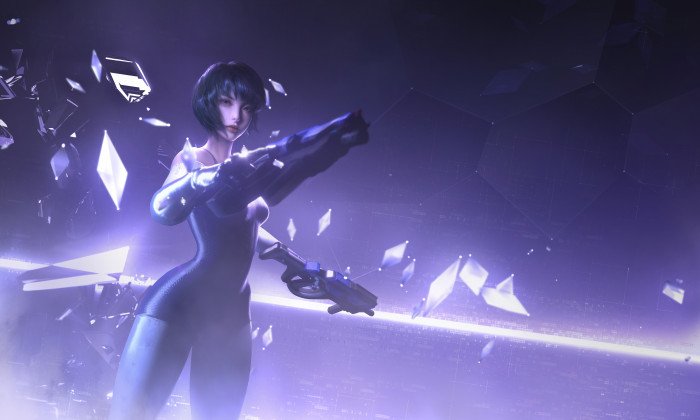 futuristic Cyber Hunter women gun 2k 4k 5k