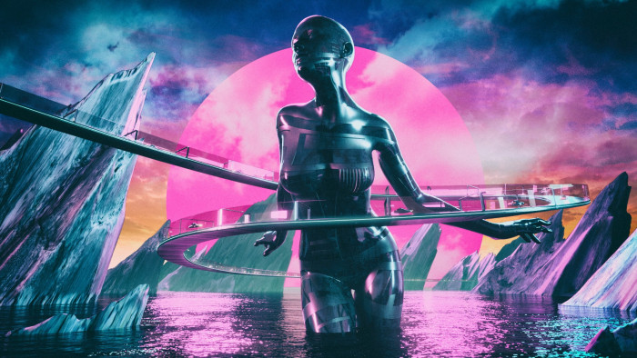 Girl Music Background Cyber Cyberpunk Synth