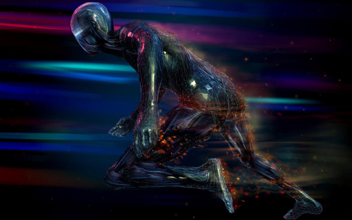 Super Fast Movement bionic widescreen cyber and abstract