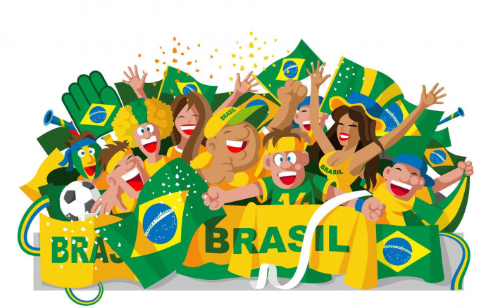 football world cup cartoons brasil themed cartoon character illustration