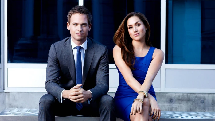 patrick j adams with meghan markle actress hollywood