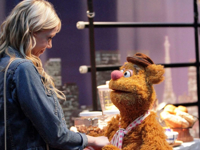 fozzie bear with olivia wilde actress hollywood