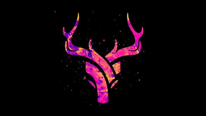 artwork deer minimalist minimalistic abstract colour art 2k