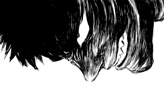 black and white abstract painting Kentaro Miura Berserk Guts