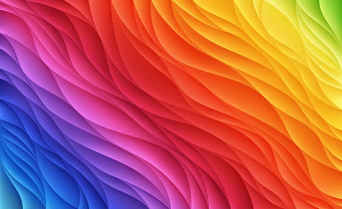 blue red yellow and green wavy wallpaper abstraction background 2k 4k