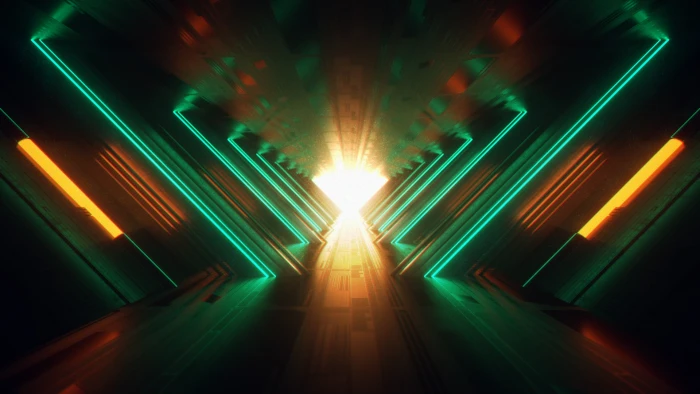 lighted pathway digital wallpaper abstract lines art