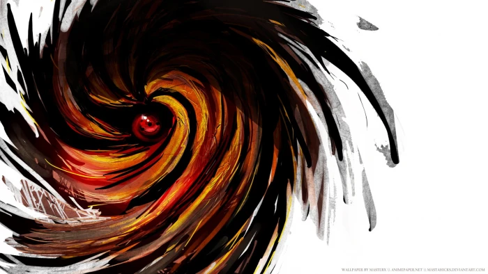 multicolored spiral wallpaper abstract painting Eternal Mangekyou Sharingan