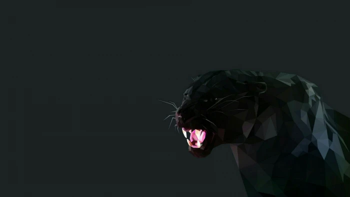 panther lowpoly low poly art graphics artwork black