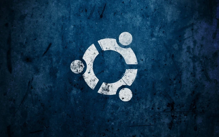 round white logo abstract artwork Linux Ubuntu blue symbol