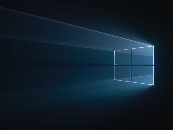 Windows logo 10 abstract GMUNK blue studio shot 2k