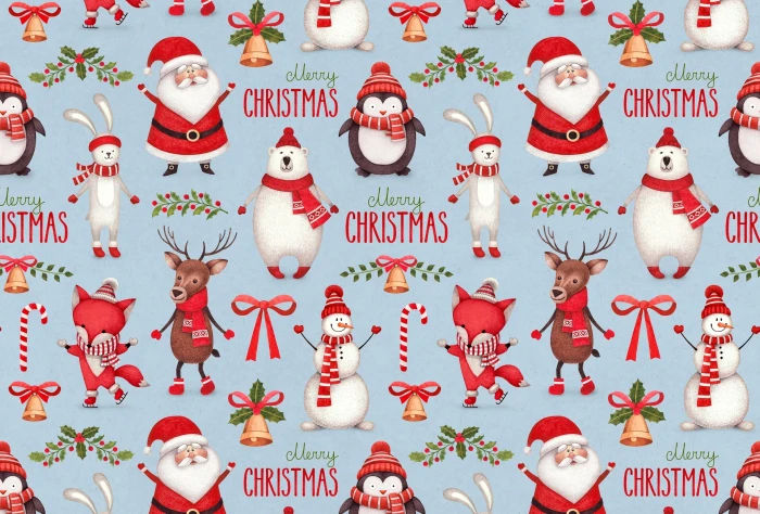 Merry Christmas Santa Claus Snowman 2k