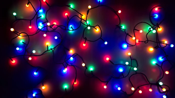 lights colorful christmas celebration 2k