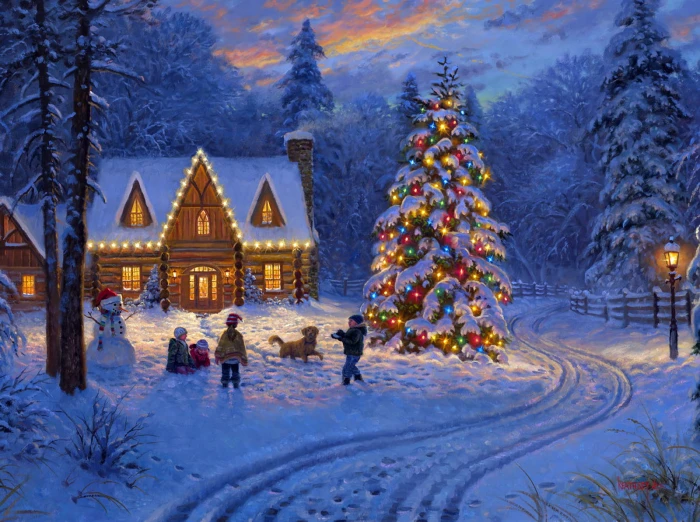 Holiday Christmas Artistic Child Tree House