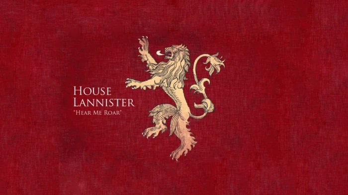 House of Lannister logo Game Thrones red