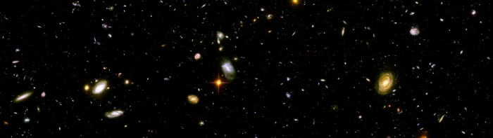 Solar System wallpaper space galaxy Hubble Deep Field digital art 2k