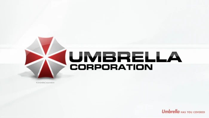 Resident Evil Umbrella Corporation logo text copy space communication