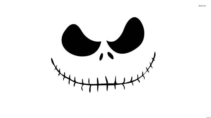 px Jack Skellington skull The Nightmare Before Christmas Tim Burton Art Black HD