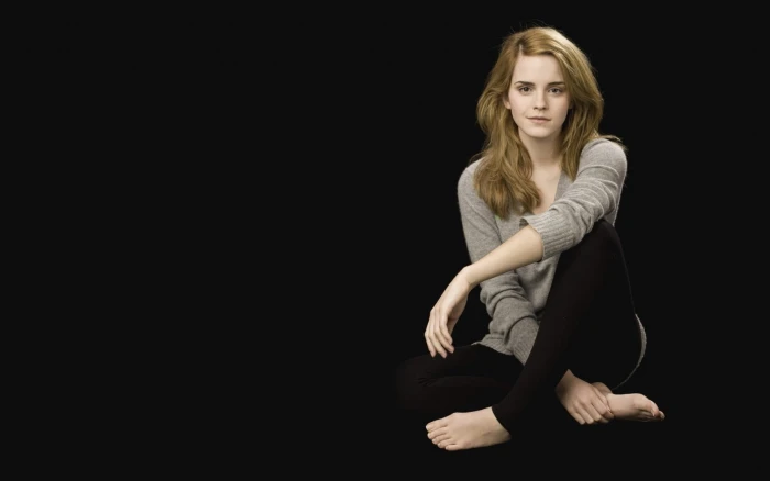 actress background barefoot black emma sitting watson