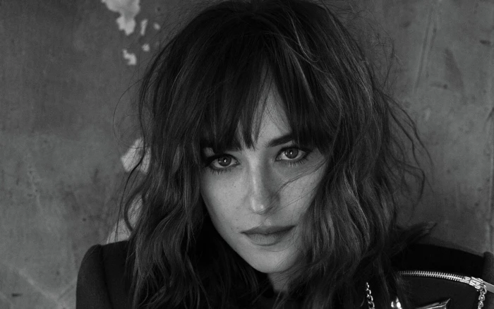 Actresses Dakota Johnson American Black amp; White portrait
