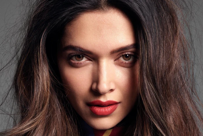 Actresses Deepika Padukone Brunette Face Girl Indian Lipstick
