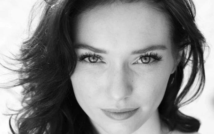Actresses Eleanor Tomlinson Black amp; White Face