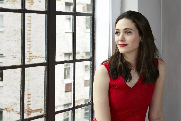 Actresses Emmy Rossum Brown Eyes Brunette Lipstick