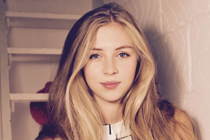 Actresses Hermione Corfield Blonde Blue Eyes Face Model