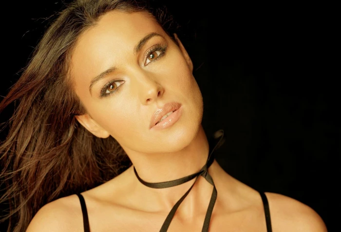 Actresses Monica Bellucci headshot portrait one person