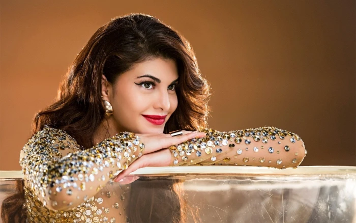Actresses Jacqueline Fernandez Brown Eyes Brunette Lipstick