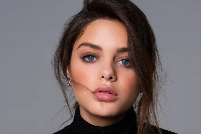 Actresses Odeya Rush Blue Eyes Brunette Face Israeli Model