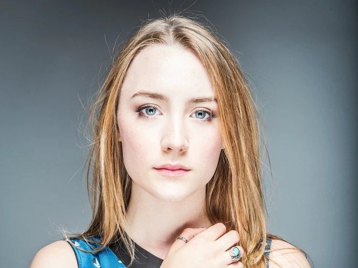 Actresses Saoirse Ronan Blonde Blue Eyes Face