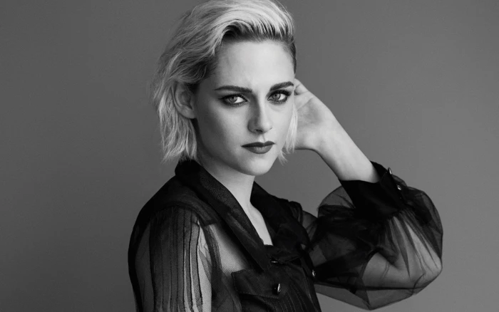 Actresses Kristen Stewart American Black amp; White Lipstick