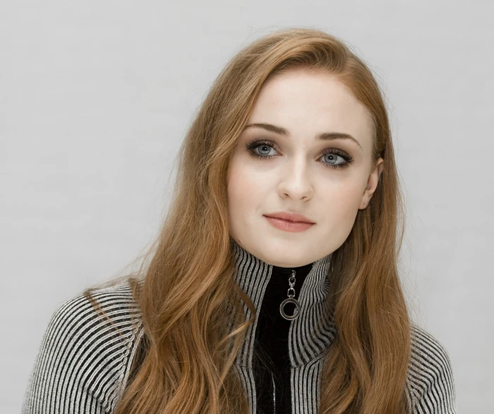 Actresses Sophie Turner Blue Eyes English Redhead