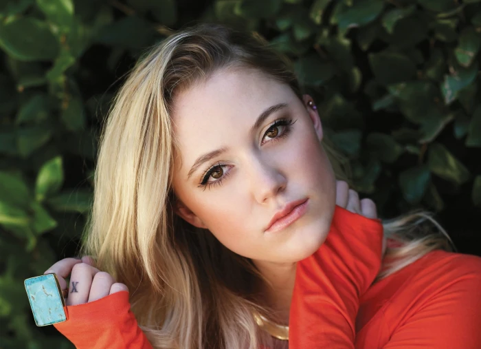 Actresses Maika Monroe Blonde Brown Eyes Face