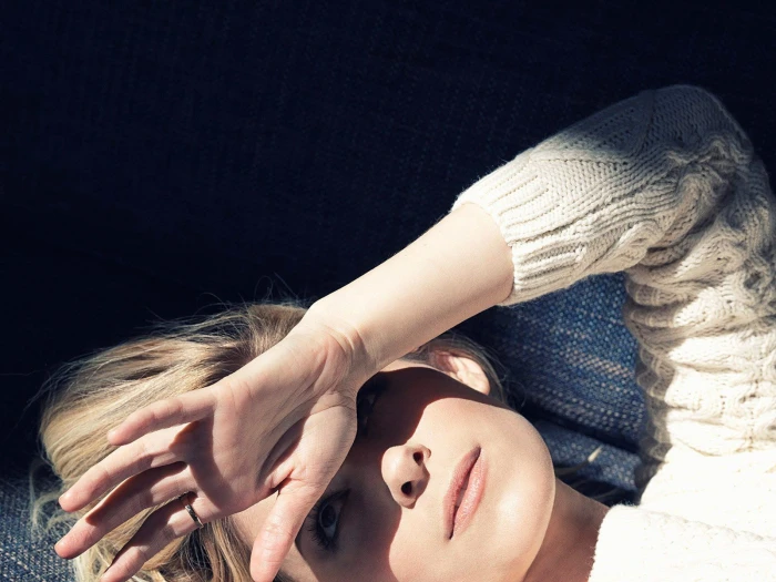 Kate Mara women actress blonde pullover face real people