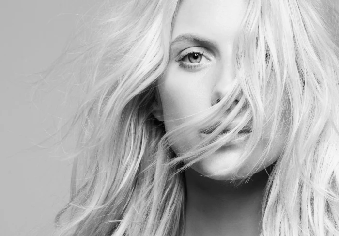 women monochrome actress simple background M lanie Laurent