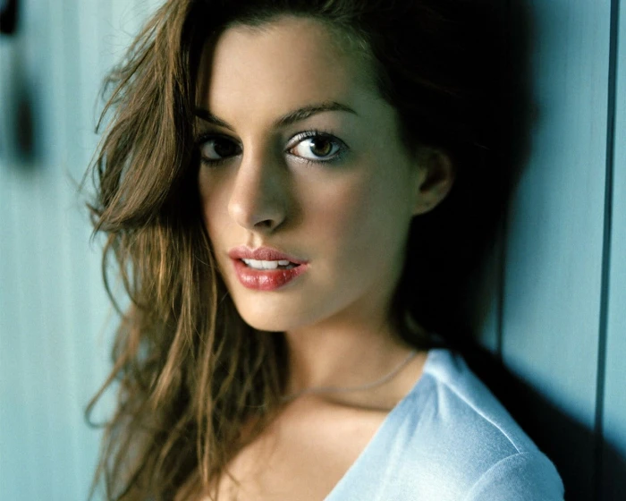 Anne Hathaway women actress face portrait young adult
