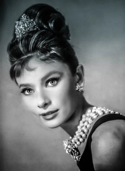 Audrey Hepburn sketch icon female face hollywood actress
