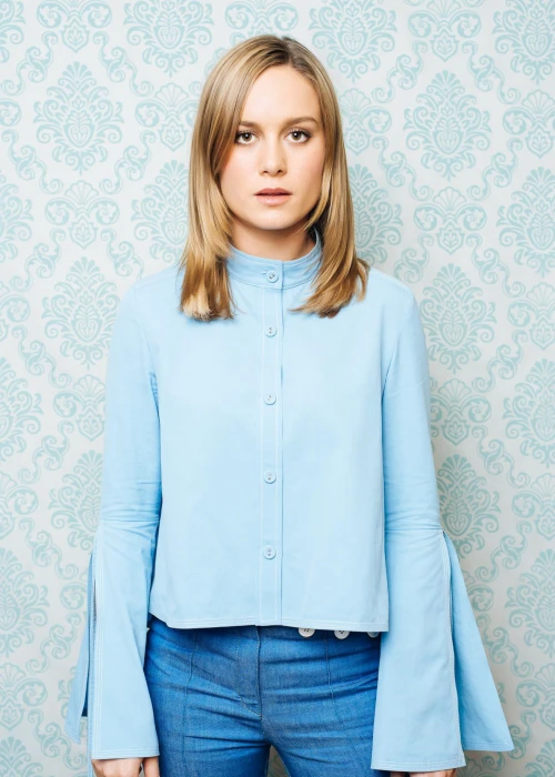 Brie Larson actress women portrait looking at camera hair