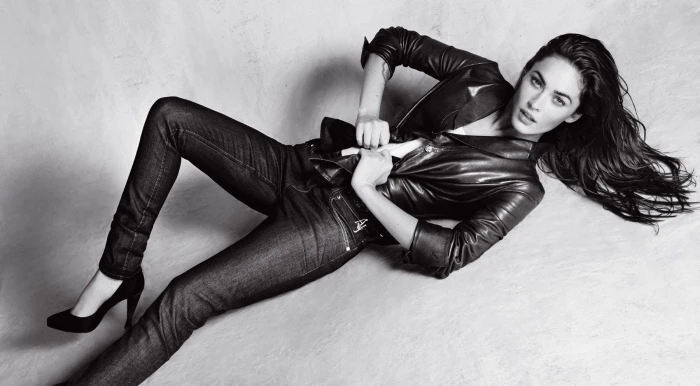 brunettes women american transformers megan fox actress celebrity grayscale monochrome greyscale People Actresses HD Art