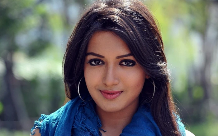 Catherine Tresa looking at viewer brunette smiling smoky eyes