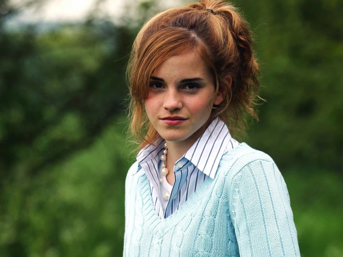 Emma Watson actress looking at viewer women portrait young adult