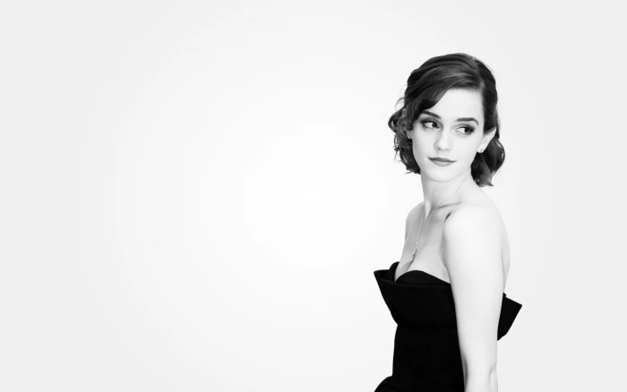 Emma Watson cleavage women actress portrait one person