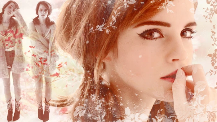 Emma Watson collage actress young adult beautiful woman women