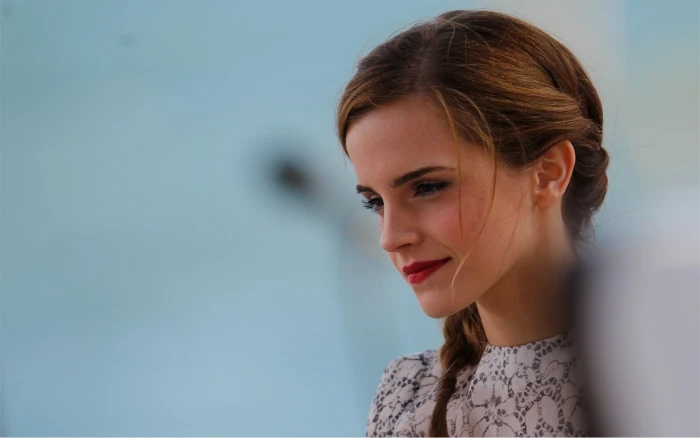 Emma Watson look smile eyelashes actress women adult females