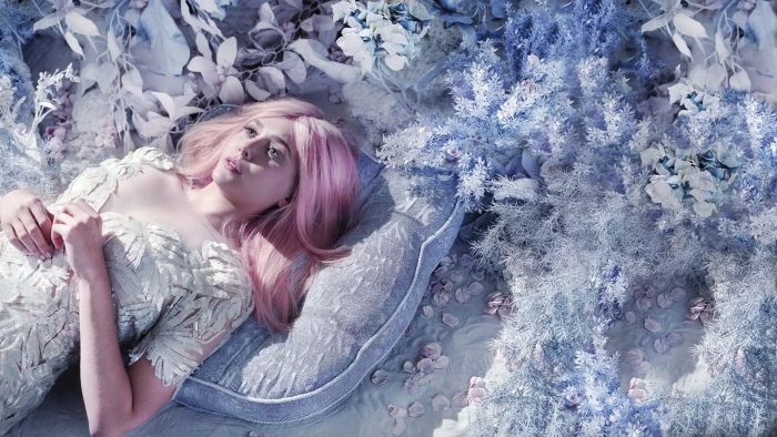 Elizabeth Olsen actress women pink hair one person portrait